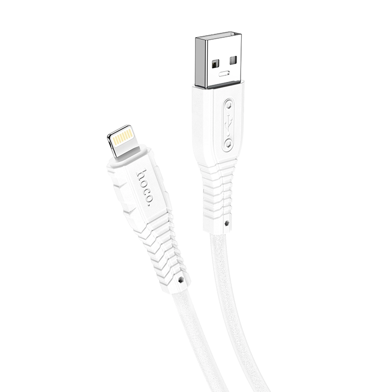 Кабель  USB на Lightning HOCO X67, 2.4А, силиконовый, 1м, белый